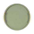 Halsey Wood Round Decorative Tray