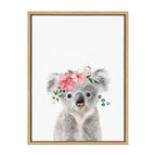 Sylvie Flower Crown Koala Framed Canvas by Amy Peterson Art Studio