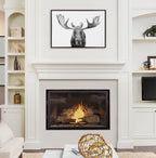 Sylvie Moose Black and White Framed Canvas by Amy Peterson Art Studio