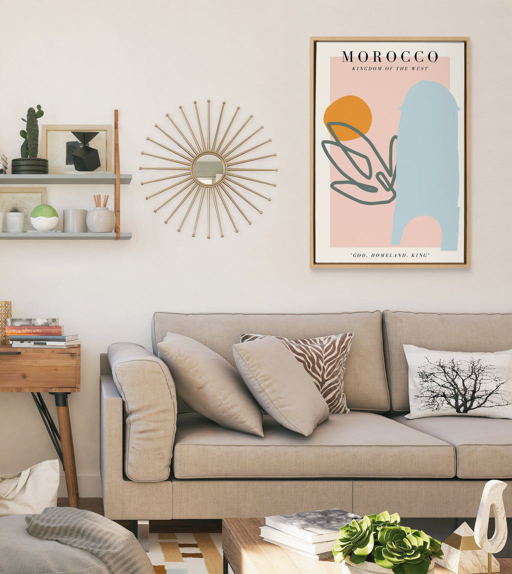 Sylvie Travel Poster Morocco No.1 Framed Canvas by Chay O.