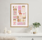Sylvie Retro Matchboxes Bows Framed Canvas by Honey Island Studio