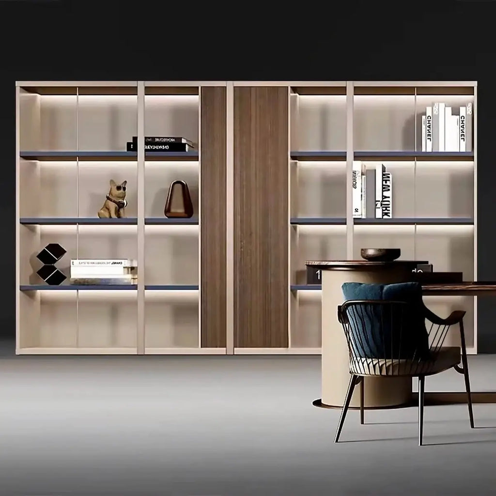 Norwyn · Office Shelves w/ Lighting & Closet