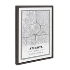 Sylvie Atlanta Modern Map Framed Canvas by Jake Goossen