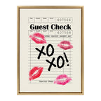 Sylvie XOXO Kisses Guest Check Framed Canvas by Alli Standefer