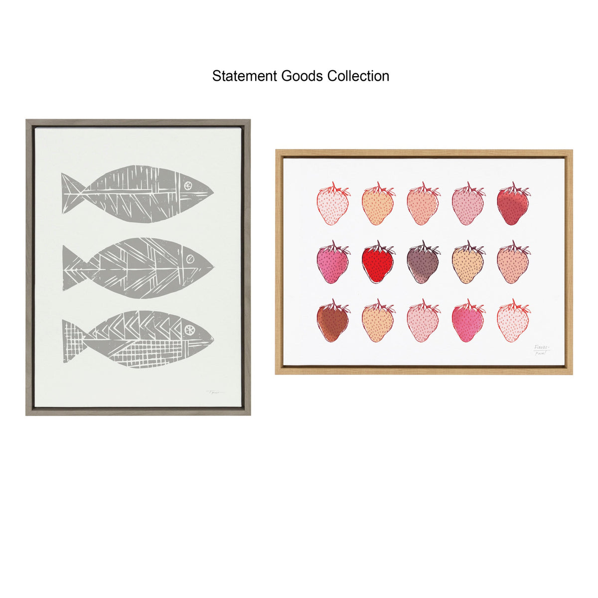 Sylvie Strawberry Fields Print Framed Canvas by Statement Goods