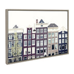 Sylvie Townhouses Framed Canvas by Caroline Mint