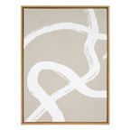 Sylvie White Lines Framed Canvas by Rocket Jack