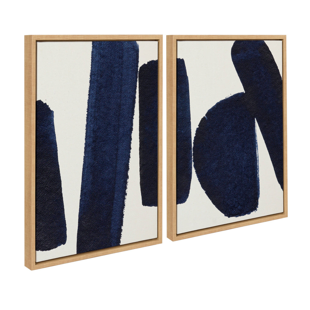 Sylvie Japandi 26 1 and 2 Framed Canvas Art Set by Rocket Jack