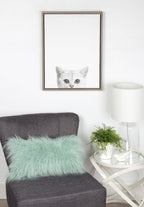 Sylvie Kitty Framed Canvas by Simon Te of Tai Prints