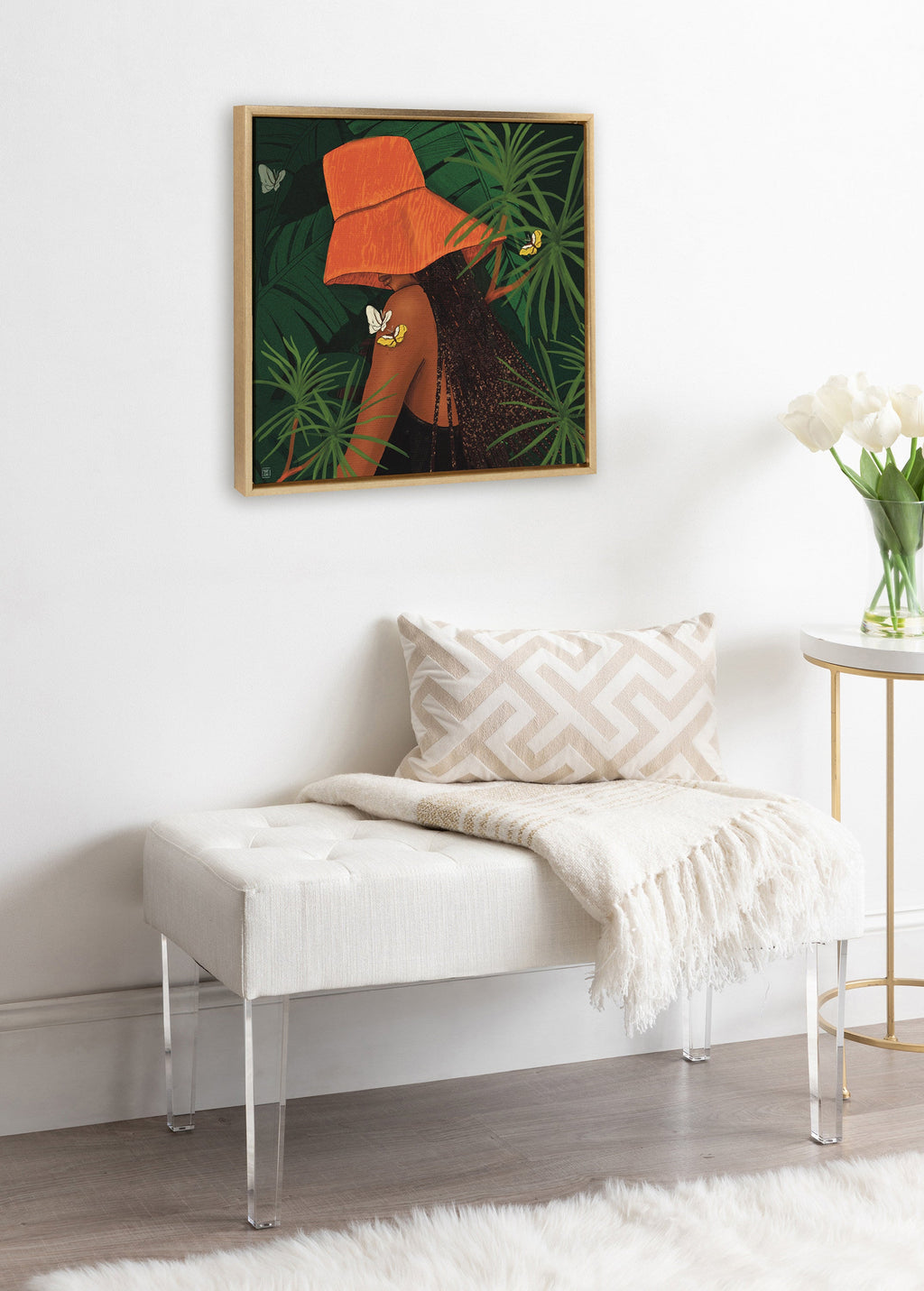 Sylvie Tell Me About Hope Framed Canvas by Mary Joak