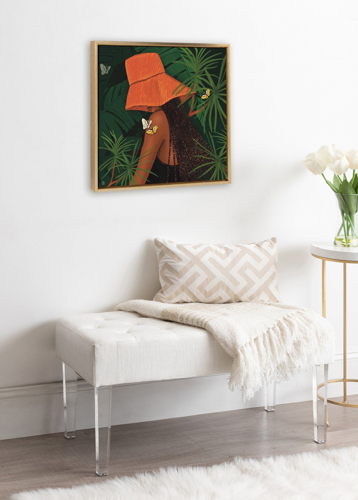 Sylvie Tell Me About Hope Framed Canvas by Mary Joak