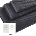 Cotton Diamond Waffle Weave Bath Towel Set - Grayson Collection