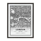 Sylvie London Modern Map Framed Canvas by Jake Goossen