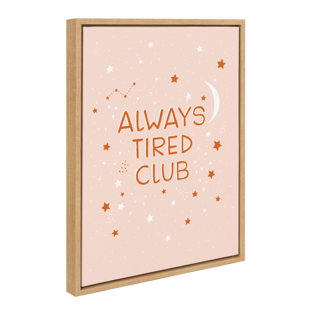 Sylvie Always Tired Club Framed Canvas by DuchessPlum
