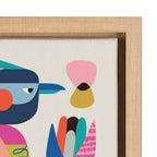 Sylvie Mid Century Modern Kookaburra Framed Canvas by Rachel Lee of My Dream Wall