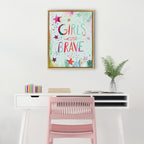 Sylvie Girls are Brave Framed Canvas by Ettavee