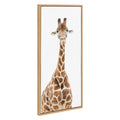 Sylvie Standing Giraffe Framed Canvas by Amy Peterson