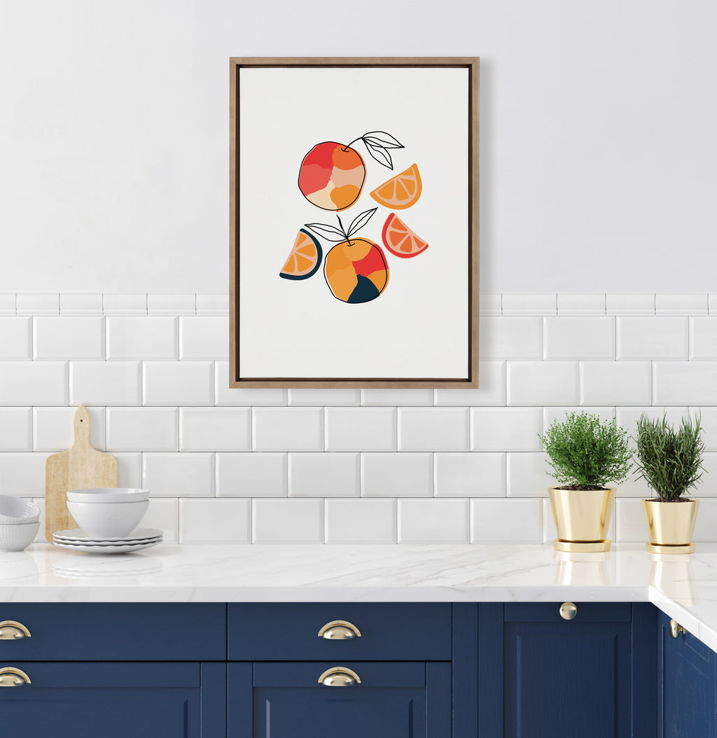 Sylvie Juicy Citrus Framed Canvas by Oris Eddu