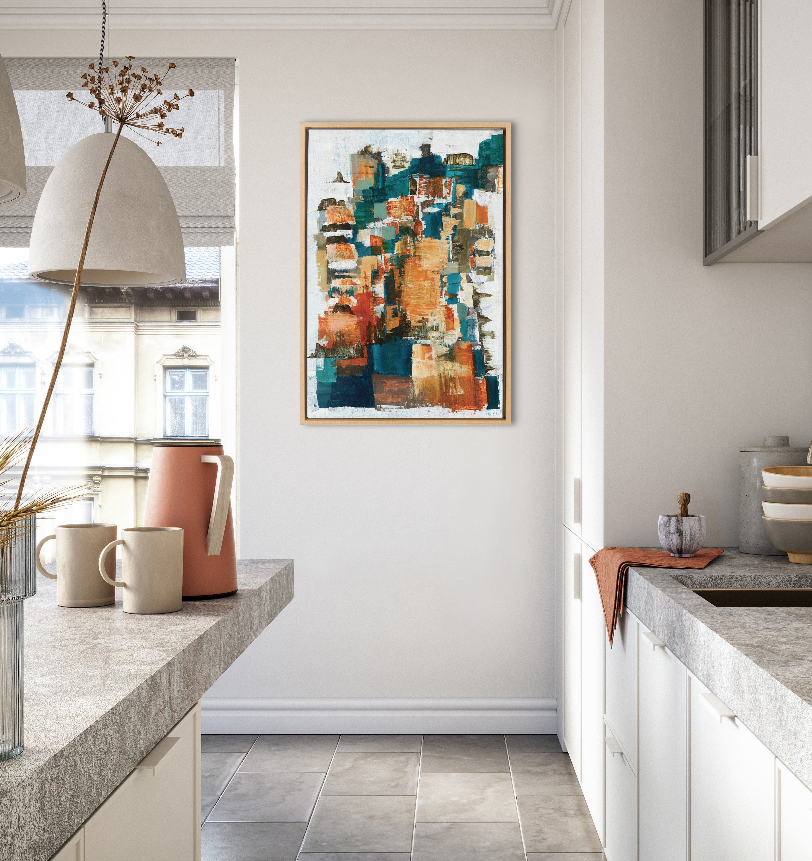 Sylvie Meteora Framed Canvas by Leah Nadeau