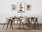 Sylvie Family Tree 4 Birds, Giraffe Love and Three Elephants Framed Canvas Art Set by Rachel Lee of My Dream Wall