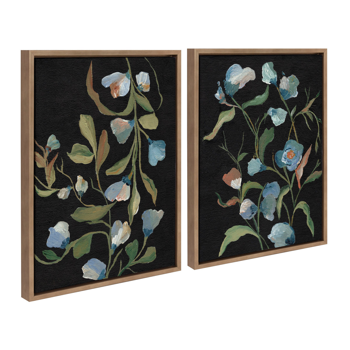Sylvie Foliage I and Foliage III Framed Canvas Art Set by Nikita Jariwala