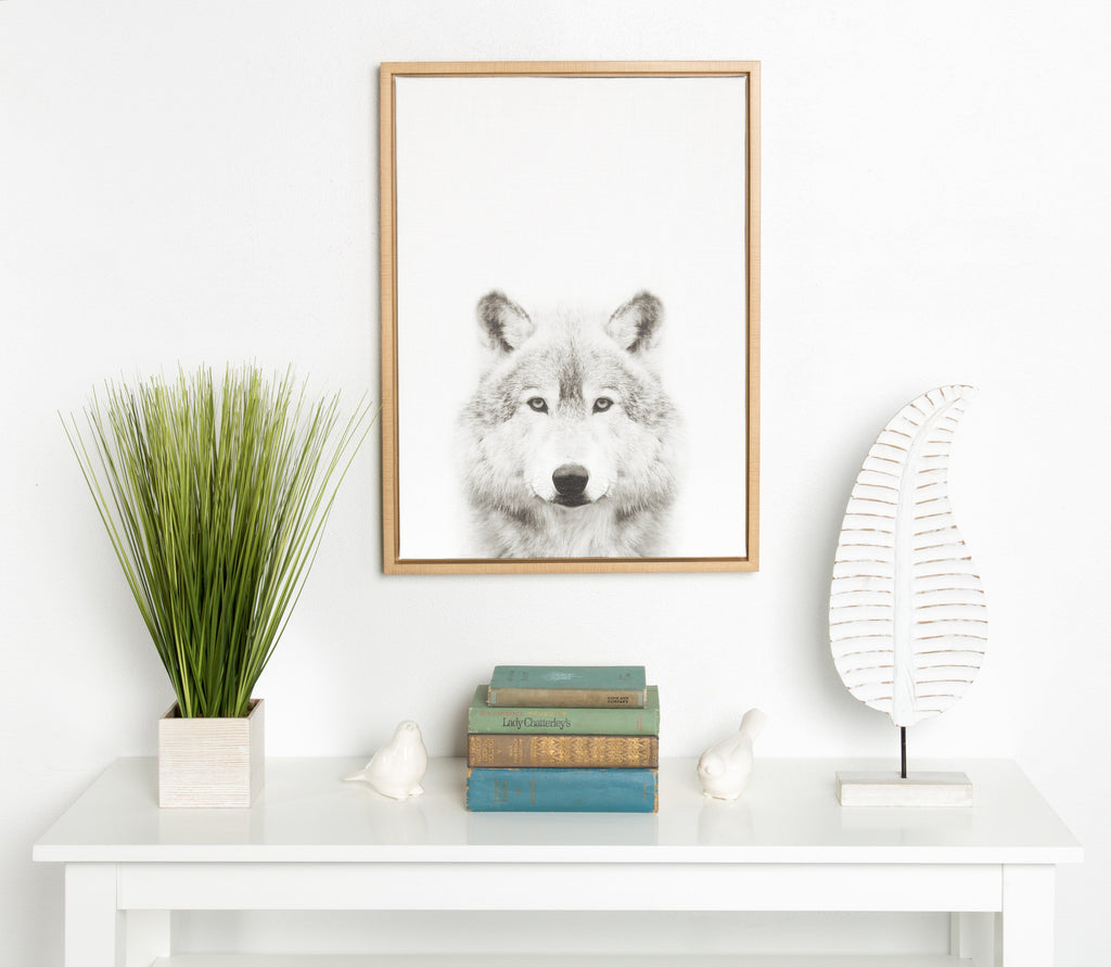 Sylvie Wolf Framed Canvas by Simon Te Tai