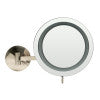 Alfi Brandbm9Wled-Bnrushed Nickel Wall Mount Round 9'' 5X Magnifying Cosmetic Mirror With Light
