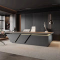 Maverick · Standing L-Shaped Executive Desk, Adjustable Height