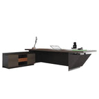Maverick · Standing L-Shaped Executive Desk, Adjustable Height