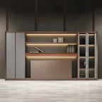 Kelham · Office Shelves w/ Lighting & Storage