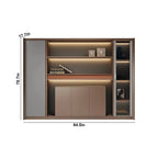 Kelham · Office Shelves w/ Lighting & Storage
