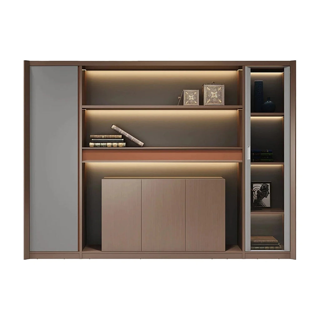 Kelham · Office Shelves w/ Lighting & Storage