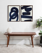 Sylvie Japandi 18 Framed Canvas by Rocket Jack