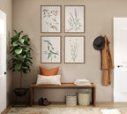 Sylvie Delicate Illustrated White Wildflowers Framed Canvas by The Creative Bunch Studio