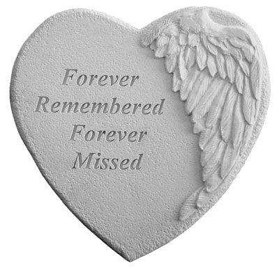 Kay Berry 08907 Winged Heart Memorial Stone - Forever Remembered...