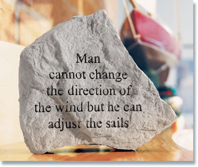 Kay Berry- Inc. 75020 Man Cannot Change The Direction Of The Wind - Garden Accent - 4.75 Inches X 4.5 Inches
