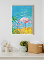 Sylvie Summer Sip Framed Canvas by Rachel Christopoulos