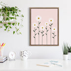 Sylvie Daisies Framed Canvas by Duchess Plum