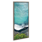Sylvie Maui Black Sand Beach 1 Framed Canvas by Rachel Bolgov
