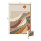 Sylvie Mid Century Modern Mountains Framed Canvas by Rachel Lee of My Dream Wall