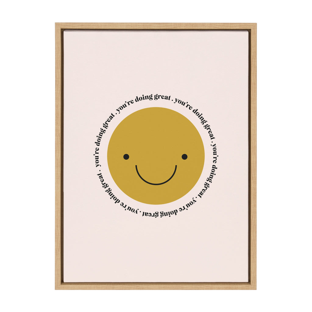 Sylvie Your Doing Great Framed Canvas by Duchess Plum