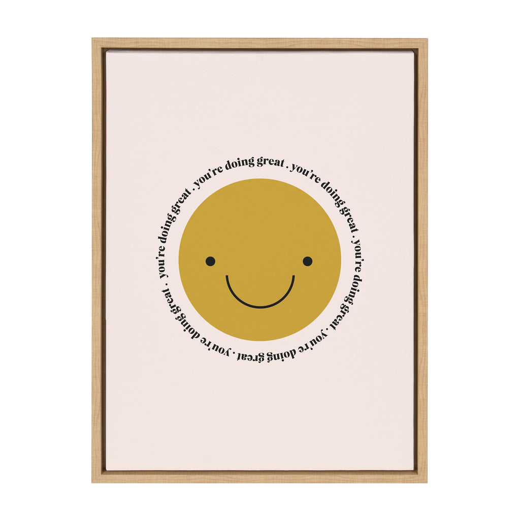 Sylvie Your Doing Great Framed Canvas by Duchess Plum