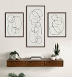 Sylvie Dancing Circles Framed Canvas by Teju Reval of SnazzyHues