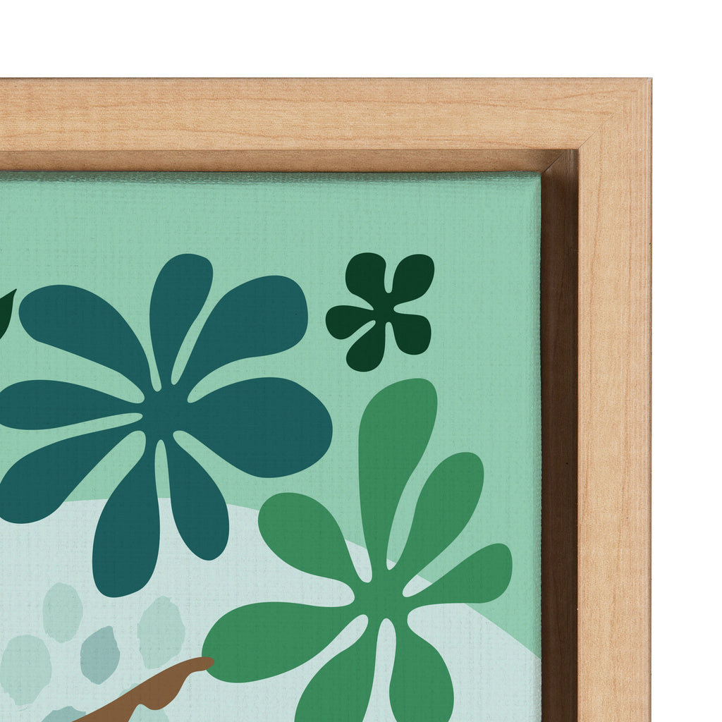 Sylvie Mid Century Modern Girl Friends Framed Canvas by Rachel Lee of My Dream Wall
