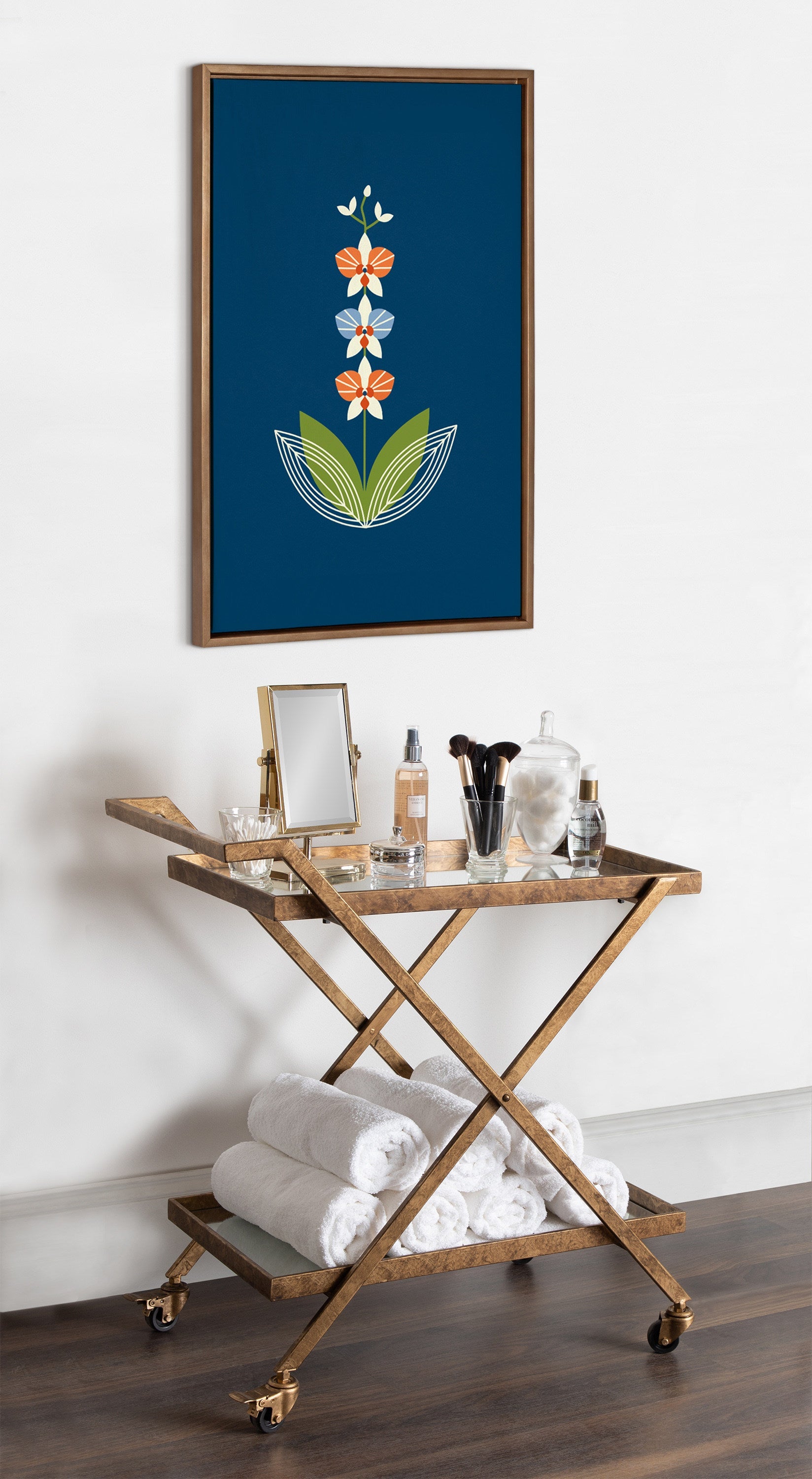 Sylvie Orchid Framed Canvas by Amber Leaders Designs