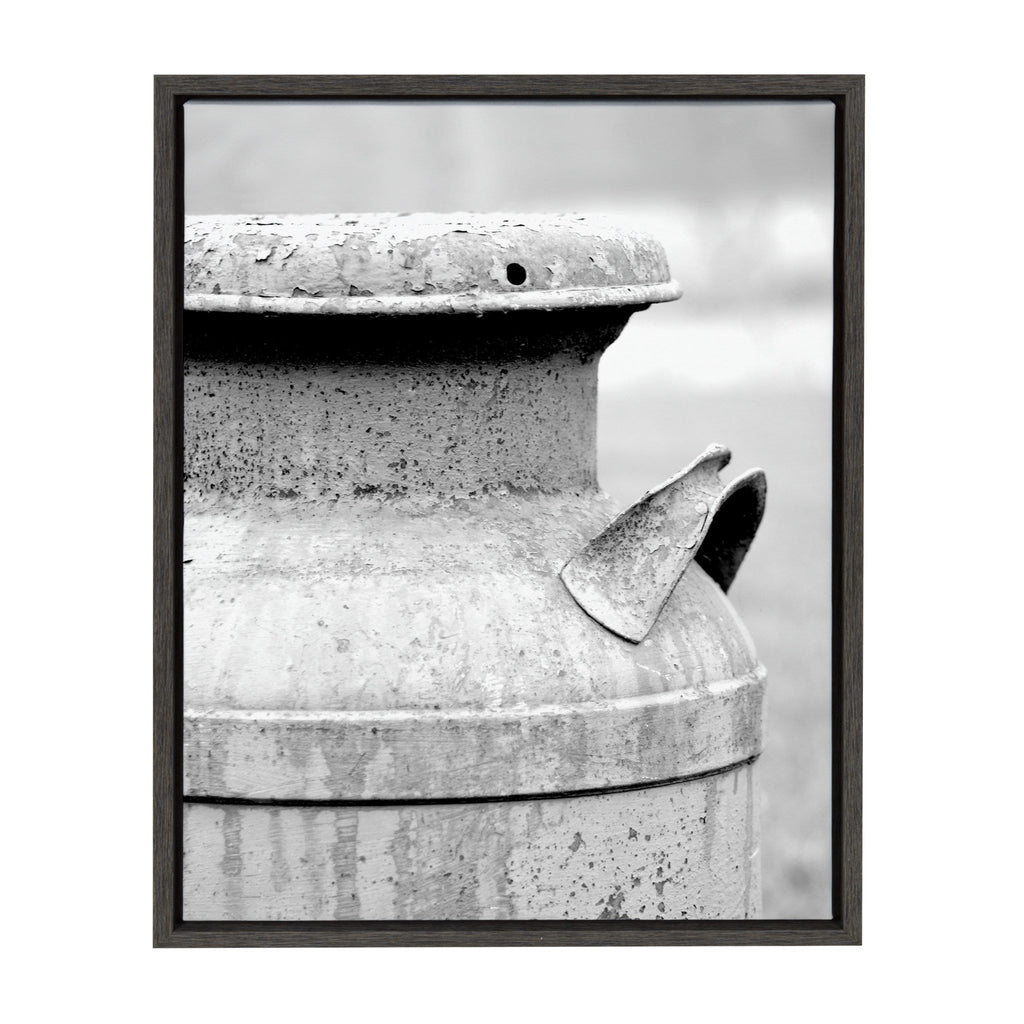 Sylvie Milk Can Framed Canvas by Jami Skarda