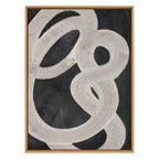 Sylvie Japandi 20 Black Beige Framed Canvas by Rocket Jack