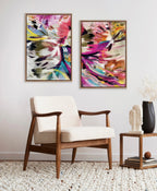Sylvie Beaded Amaze Left and Right Framed Canvas Art Set by Inkheart Designs