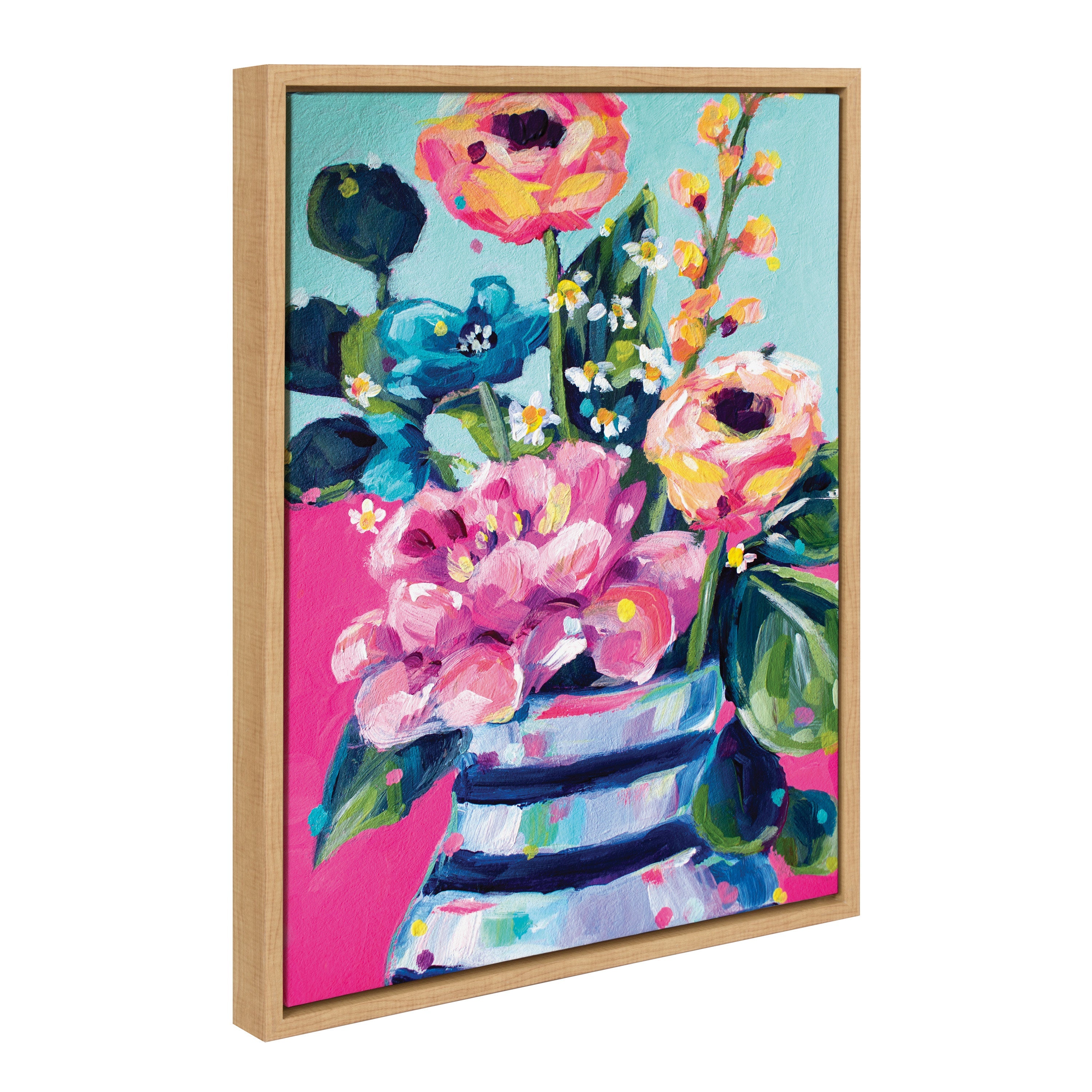 Sylvie Miss Mabel's Summer Bouquet Framed Canvas by Rachel Christopoulos