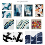 Sylvie Aqua Abstract 2 Framed Canvas by Amy Lighthall
